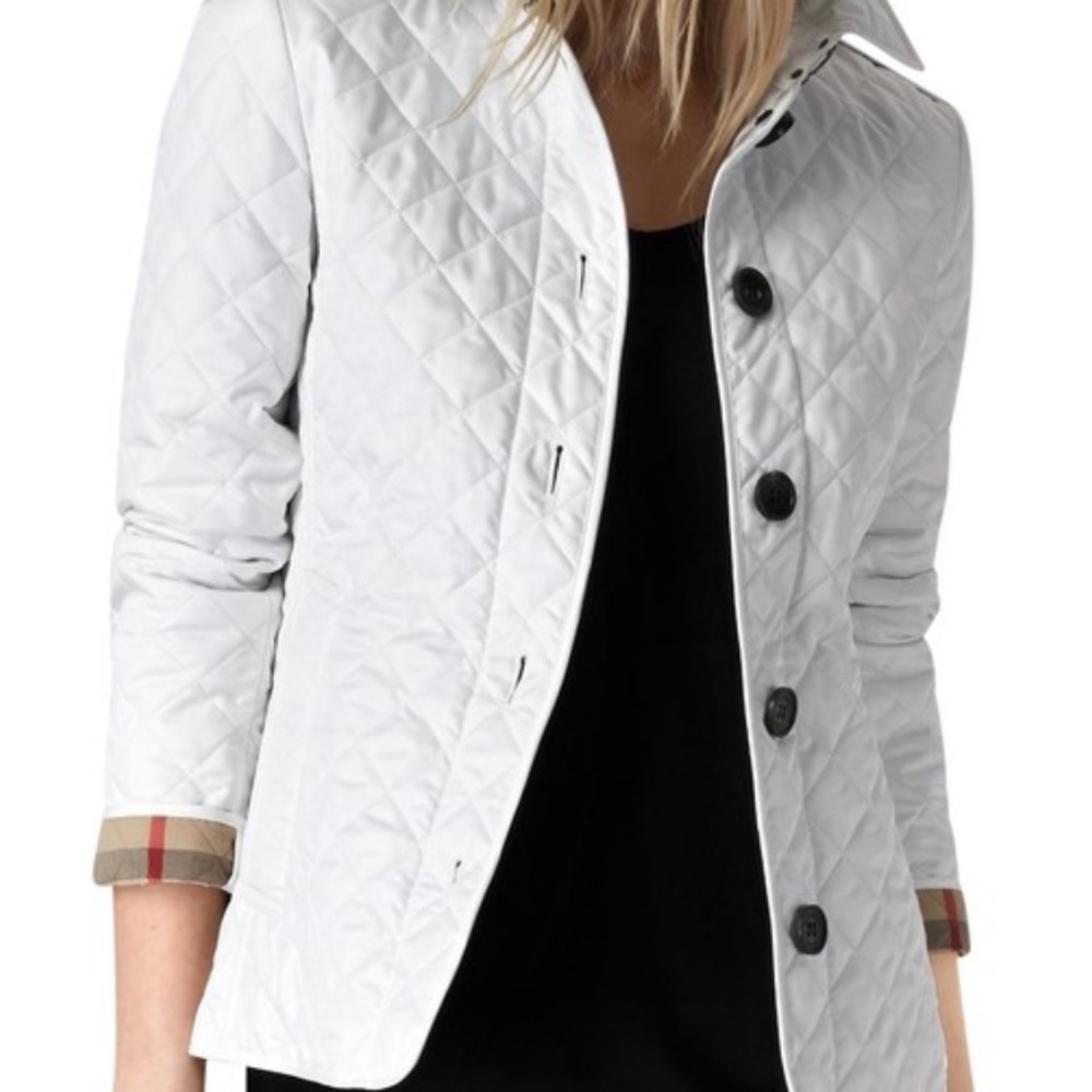 Burberry white brit jacket
